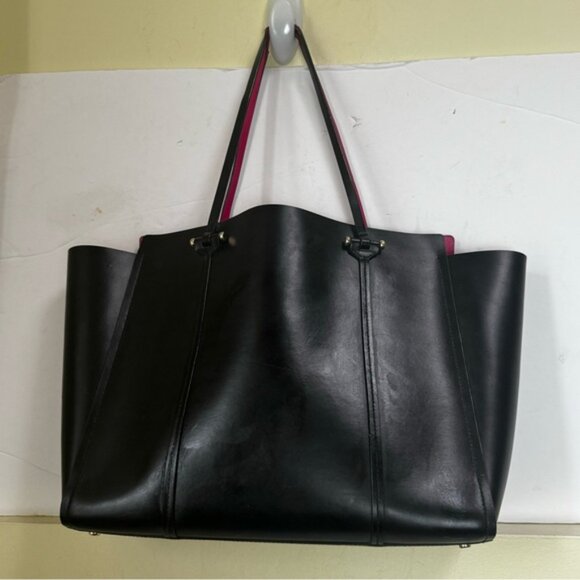 Kate Spade Annelle Arbour Hill Leather Tote Shoulder Handbag Pink Black Laptop - Picture 2 of 16
